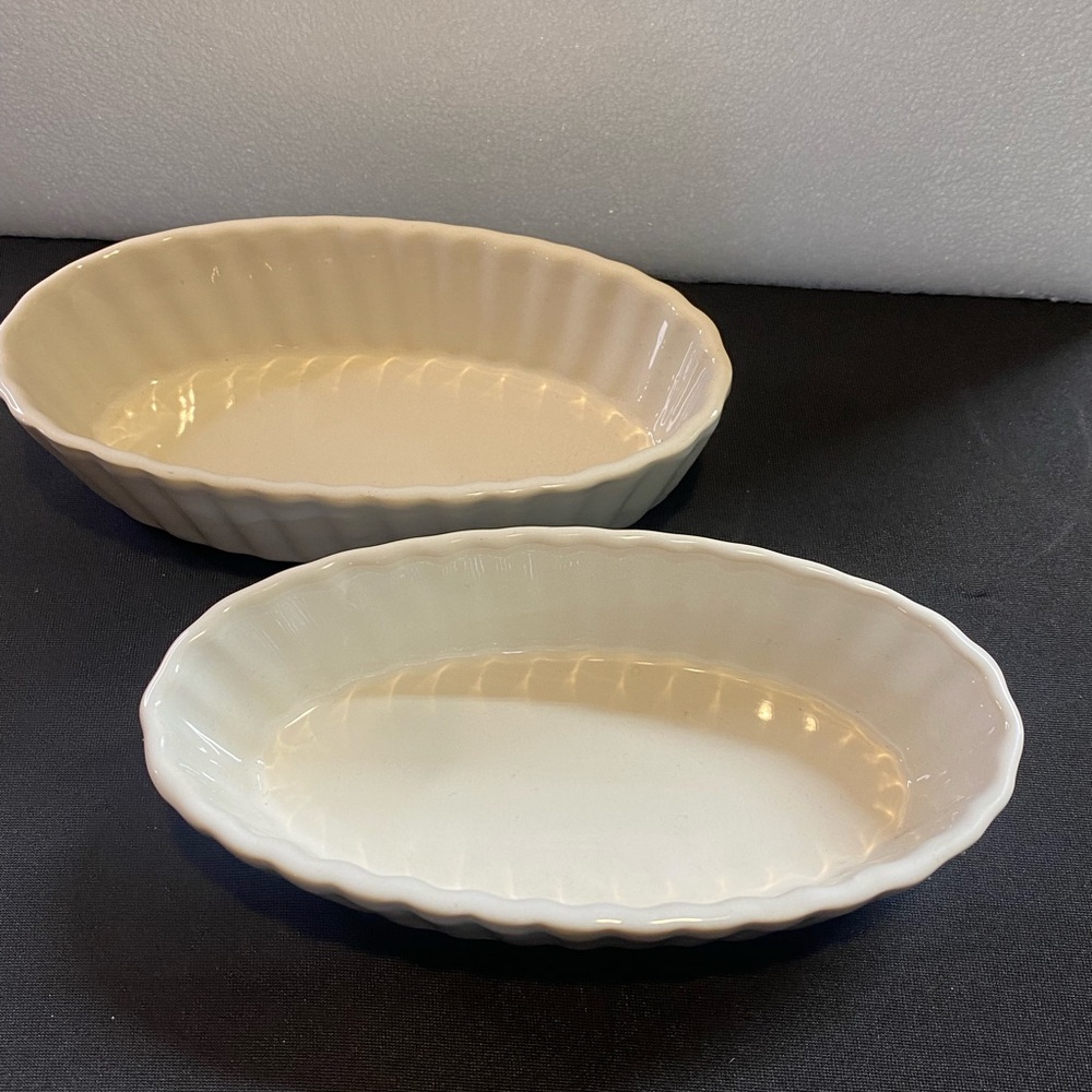 Royal Norfolk Cream Ceramic Oval Dishes